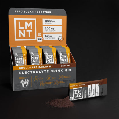 LMNT Zero Sugar Hot Chocolate or Coffee Mixer - Chocolate Caramel Salt | Drink Mix | 30-Count Drink LMNTBuy Supplements Australia