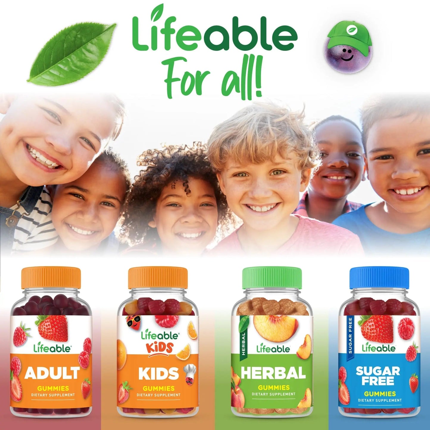 Lifeable Kids Multivitamin with Iron Gummies | Great Tasting Vitamins for Kids | Vegetarian Non-GMO Childrens Multivitamin | 90 Gummies LifeableBuy Supplements Australia