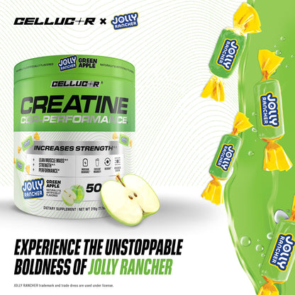Cellucor Creatine Powder, Jolly Rancher Green Apple - Increases Strength, Lean Muscle Mass & Endurance, Micronized Creatine for Fast Absorption,