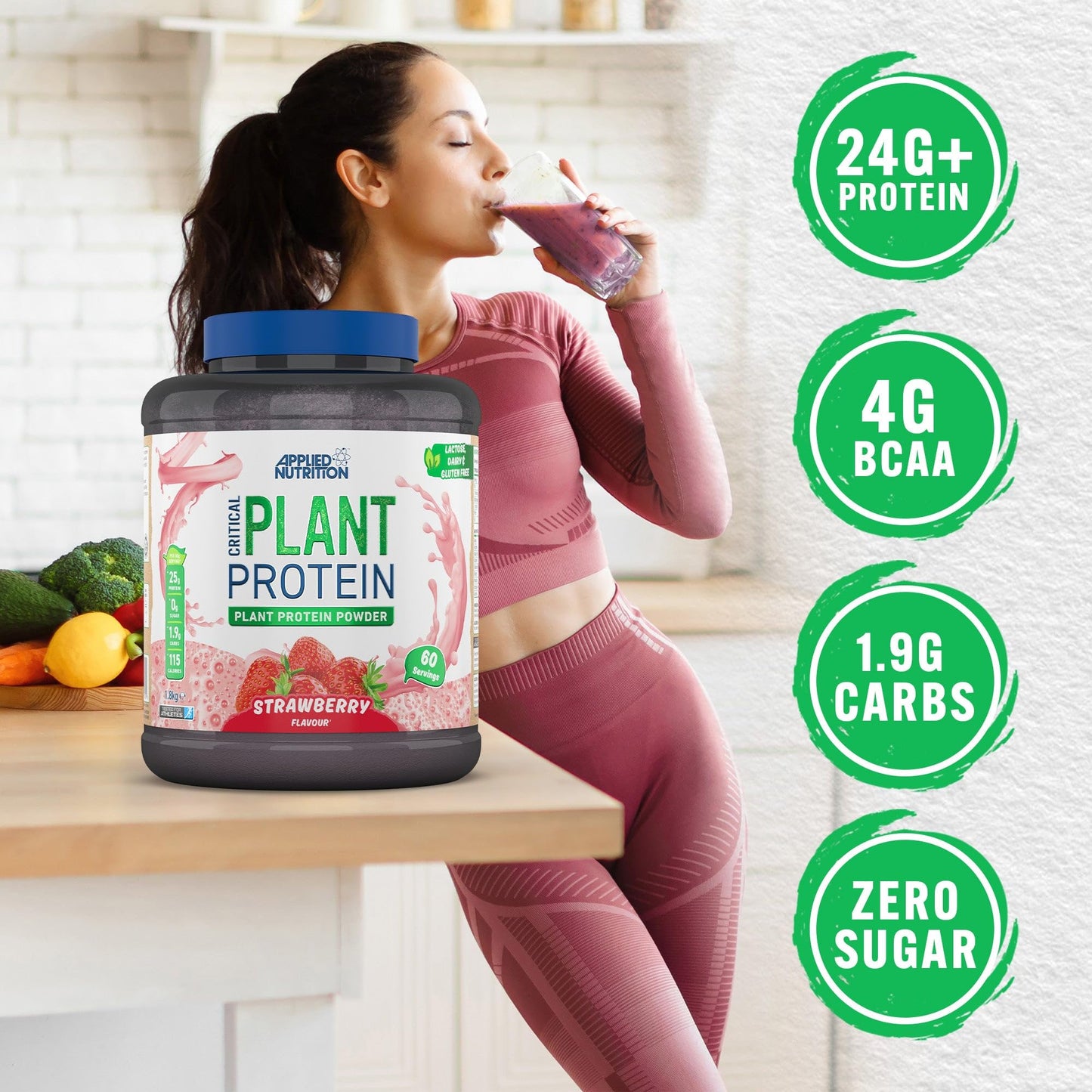 Applied Nutrition Plant Protein Powder – Critical Plant Vegan Protein Shake with SOYA Applied NutritionBuy Supplements Australia