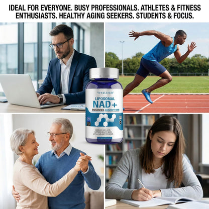 Liposomal NAD+ Supplement 750mg - 120 Capsules NMN Alternative Superior Absorption & Bioavailability -True Nicotinamide Adenine Dinucleotide for Cellular Energy, DNA Repair Support & Healthy Aging DQQIBuy Supplements Australia