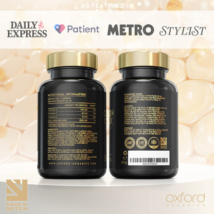 Advanced Collagen Complex | 1593mg Vitamin Boosted Complex for Glowing Hair, Skin & Nails Oxford OrganicsBuy Supplements Australia