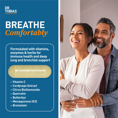 Dr. Tobias Lung Health, Lung Support Supplement with Vitamin C, Butterbur, Quercetin Dr. TobiasBuy Supplements Australia