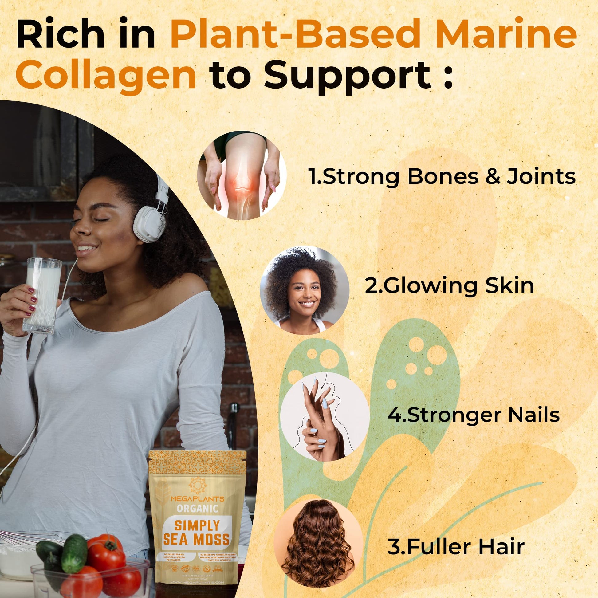 MEGAPLANTS Organic Sea Moss | Makes 228 Servings of Seamoss Gel | Pre-Washed MEGAPLANTSBuy Supplements Australia