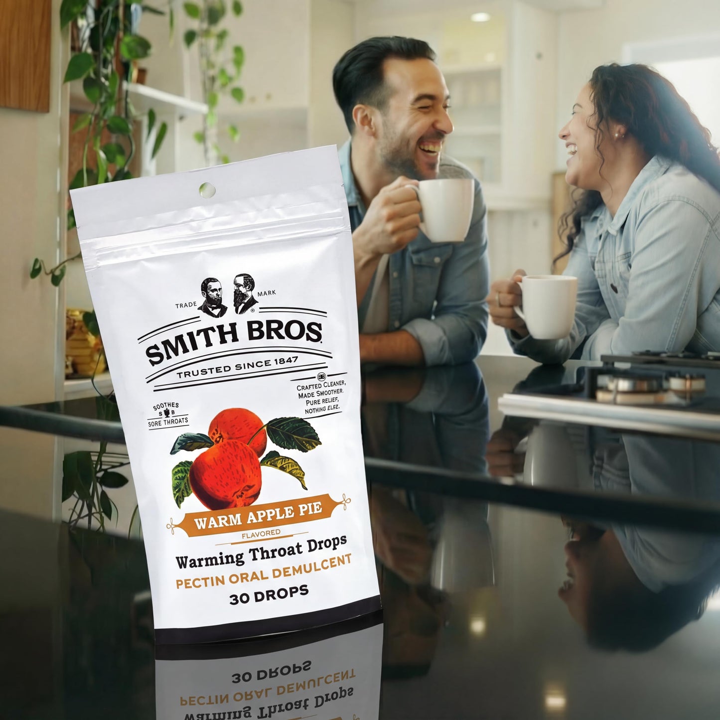 Sore Throat Lozenges with Pectin by Smith Brothers (Warming Apple Pie, 90 Count): Vintage Candy Throat Drops - The Original American Cough Drop Smith Bros. buy supplements Au