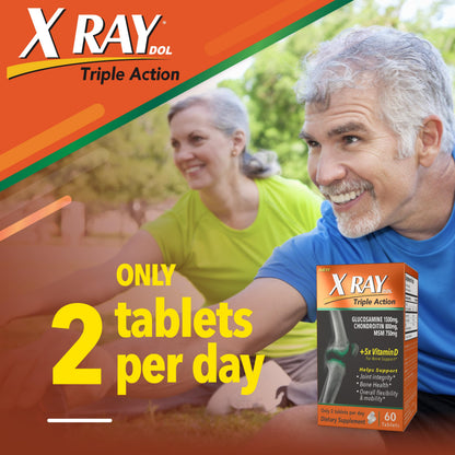 X Ray Dol Triple Action Joint Health Supplement, with 5X Vitamin D, Glucosamine 1500mg X Ray DolBuy Supplements Australia