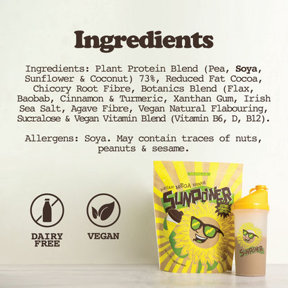 SunPower Vegan Protein Powder - 21g Plant Protein per Serving - Pea, Sunflower SunPowerBuy Supplements Australia