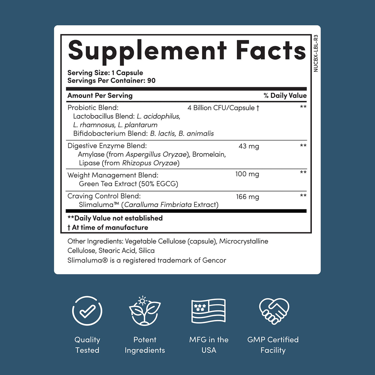 Nucific® Bio-X4 4-in-1 Weight Management Probiotic Supplement, 90 Count. NucificBuy Supplements Australia