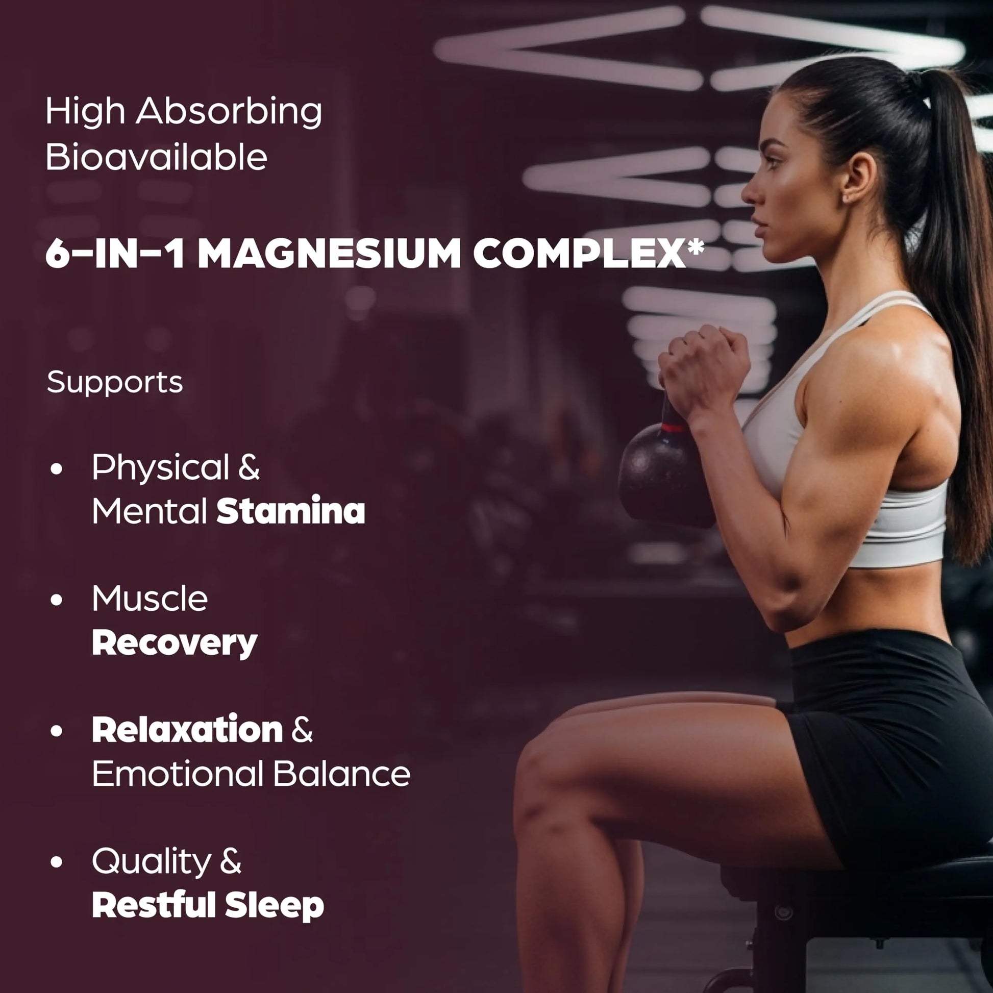 Complete Magnesium Complex 500mg for Women & Men | 120 Capsules | 6 in 1 Mag Supplement with Zinc | Quality Sleep & Muscle Health | Glycinate, Citrate SANDHUHERBALS canada supplements
