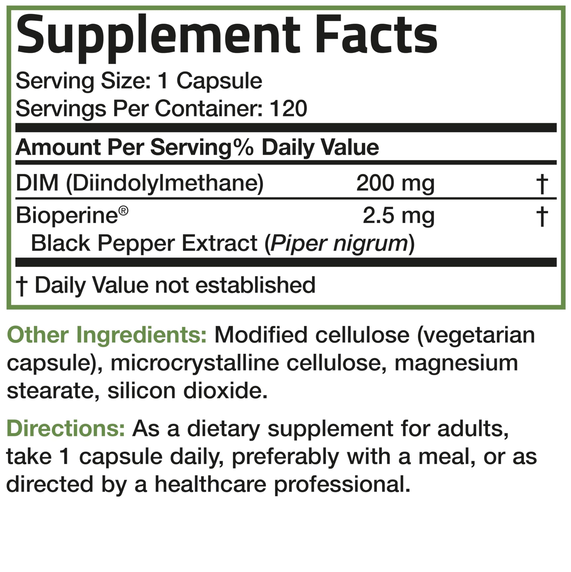 Bronson DIM Supplement 200 MG Diindolymethane with BioPerine for Enhanced Absorption, Estrogen Metabolism & Maintains Balanced Hormone Levels, 120 Vegetarian Capsules BronsonBuy Supplements Australia