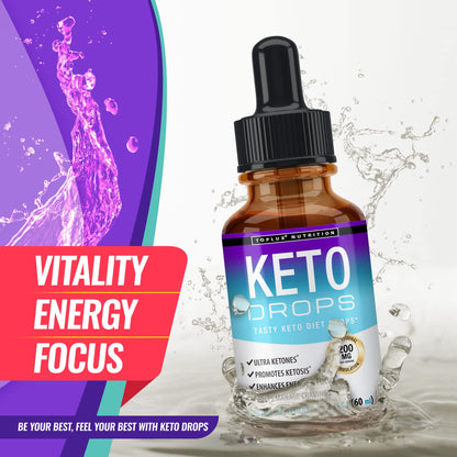 Keto Diet Drops Weight Loss Ketogenic Supplement - Premium Fat Burner Formula TopluxBuy Supplements Australia