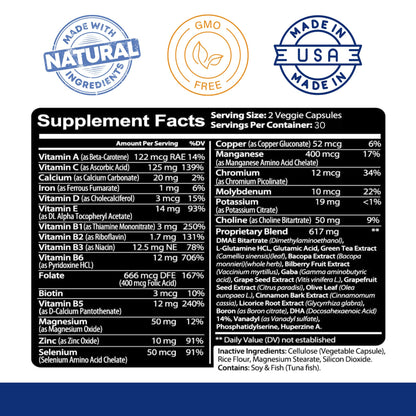 Kaya Naturals - Neuro Brain for Memory & Focus - Nootropic Energy Capsule - Nootropic Brain Support Supplement - Focus & Concentration & Learning Accuracy - Cognitive Function - 60 Count Kaya NaturalsBuy Supplements Australia