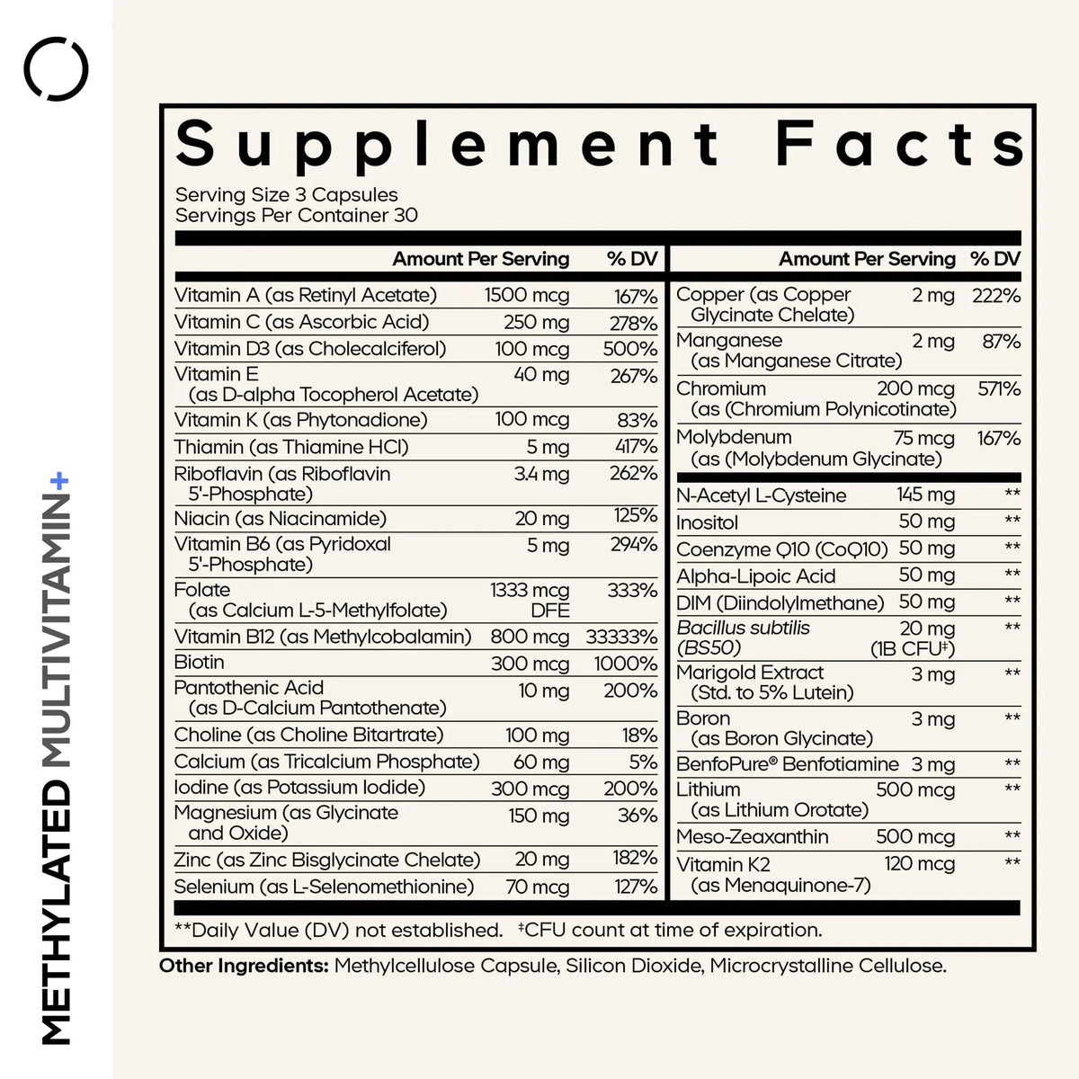 Codeage Methylated Multivitamin Supplement - B-Vitamin, Vitamins A, C, D, E, K2, B12 Methylcobalamin - L-Methylfolate - Magnesium, CoQ10, DIM, Probiotics CodeageBuy Supplements Australia
