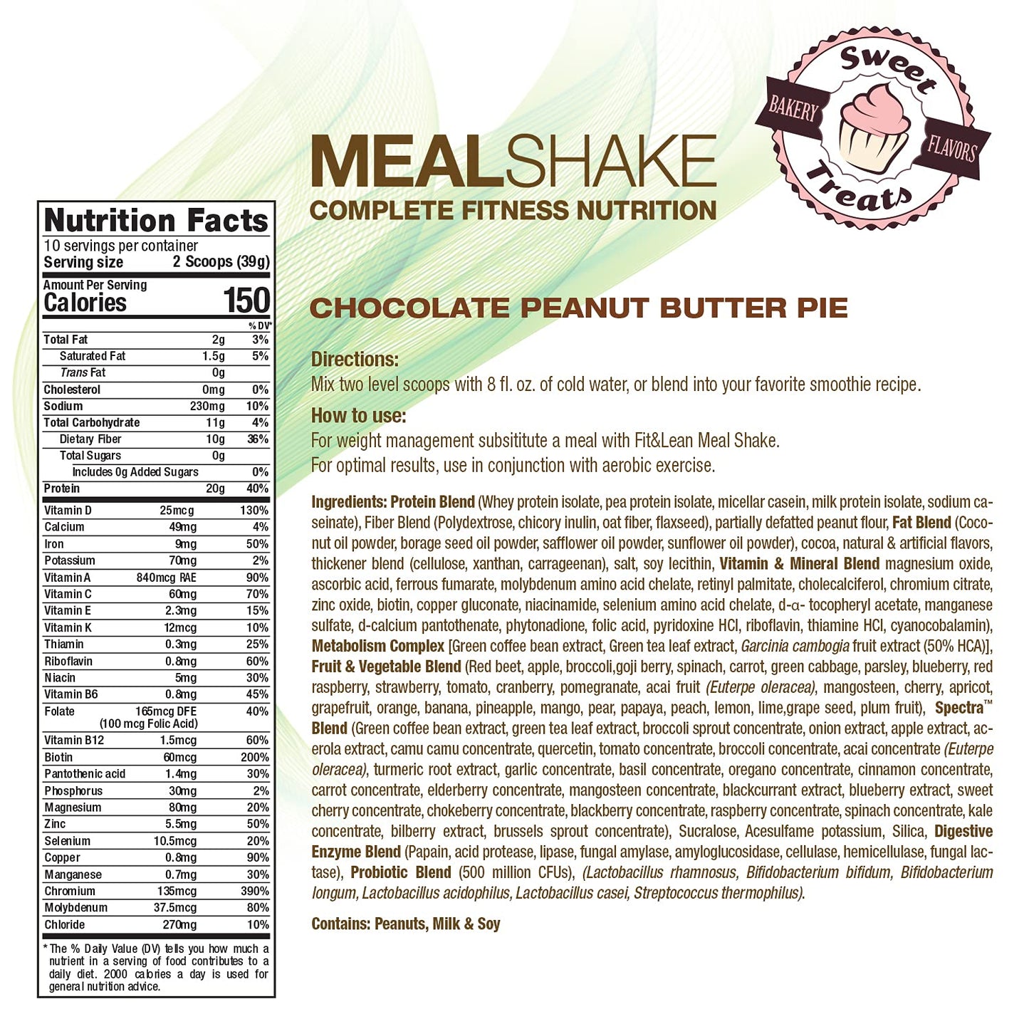 Fit & Lean Meal Shake Meal Replacement with Protein, Fiber, Probiotics and Organic Fruits Fit & LeanBuy Supplements Australia
