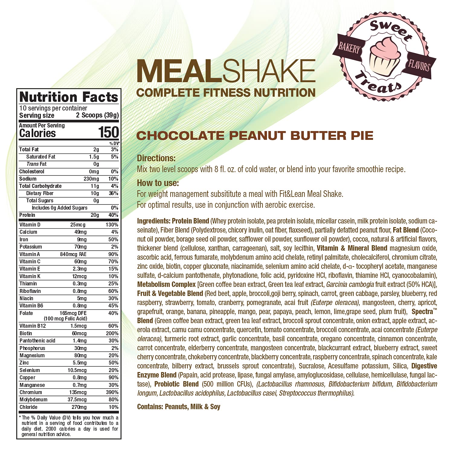 Fit & Lean Meal Shake Meal Replacement with Protein, Fiber, Probiotics and Organic Fruits Fit & LeanBuy Supplements Australia