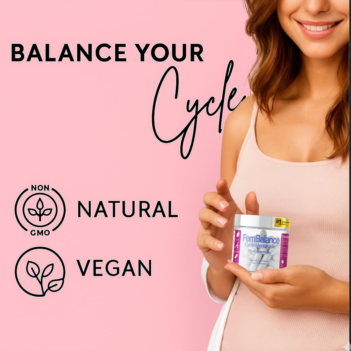 BioEssentials FemBalance® – Women’s Hormone Balance Supplement for PMS Support & Menstrual Cramp Relief - Ashwagandha, Magnesium & Chamomile for Hormonal Balance, Mood & Energy – 90 Vegan Capsules BioEssentialsBuy Supplements Australia