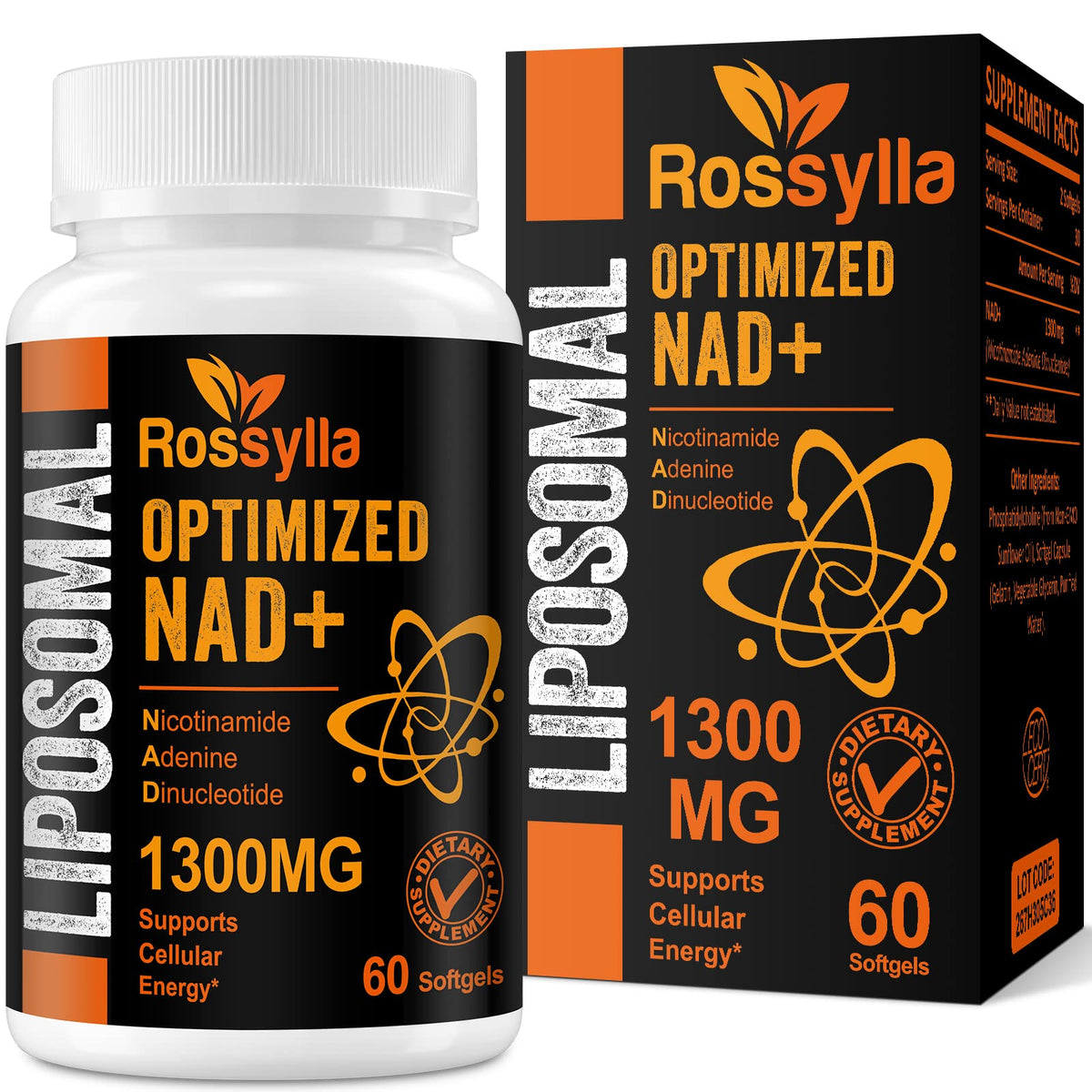 Rossylla 1300 MG Liposomal NAD+ Supplement | Highest Absorption | Purest NAD Supplemet to Boost NAD+ Effetively | Boosting NAD+ Supplement for Aging Defese, Cellular Energy, Longevity | 120 Count RossyllaBuy Supplements Australia