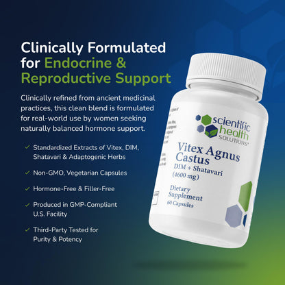 Vitex + DIM + Shatavari Hormone Balance Supplement – PMS, Menopause & Cycle Support for Women – Adaptogenic Complex with Maca, Ashwagandha, Dandelion – Vegan – 60 Capsules Scientific Health SolutionsBuy Supplements Australia