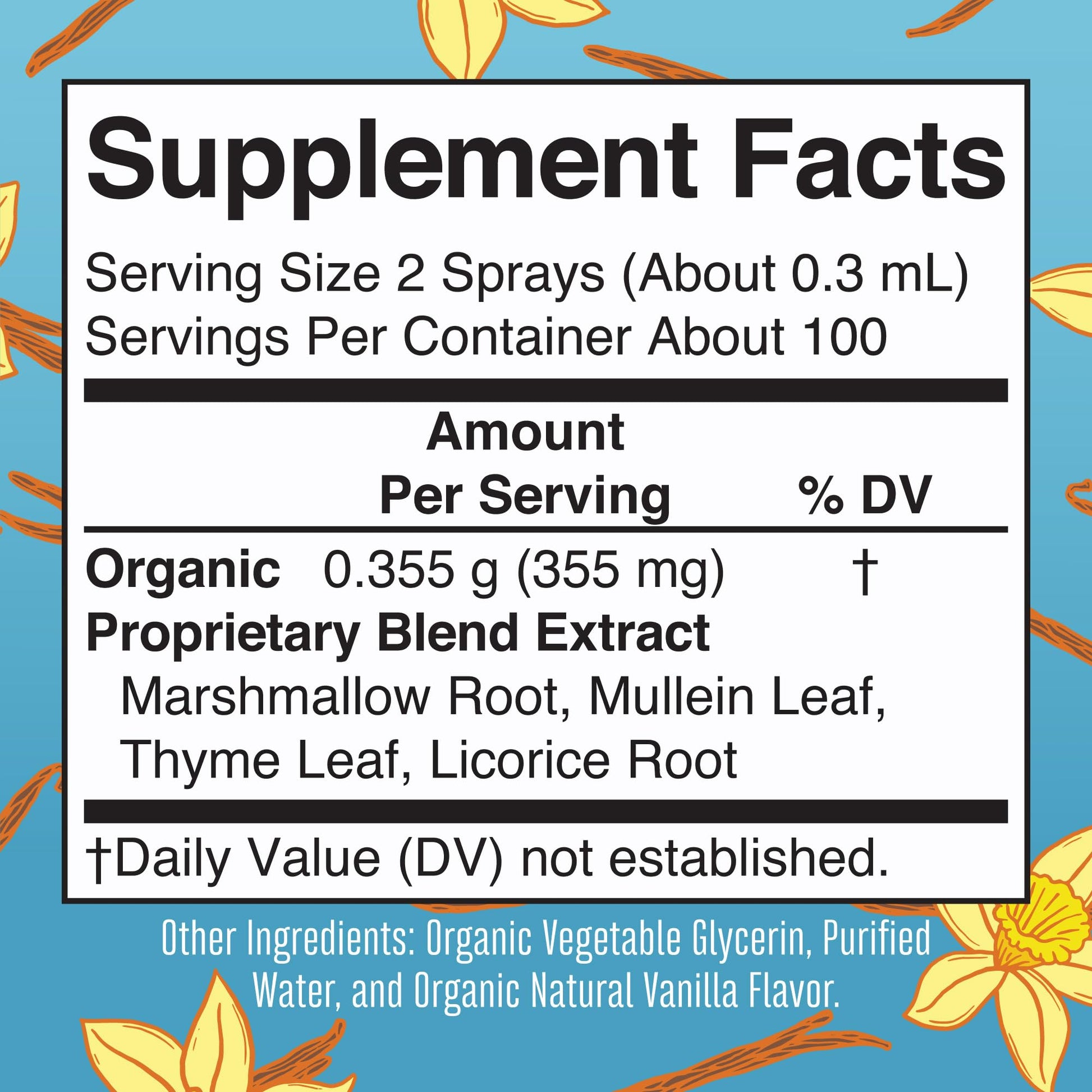 MaryRuth Organics USDA Organic Throat Spray with Mullein Leaf | Marshmallow Root & Licorice Root & Thyme Leaf | Vanilla | 4 Herbal Blend | Non-GMO | Vegan | Gluten Free | 1 Fl Oz | Up to 100 Servings MARYRUTH'SBuy Supplements Australia