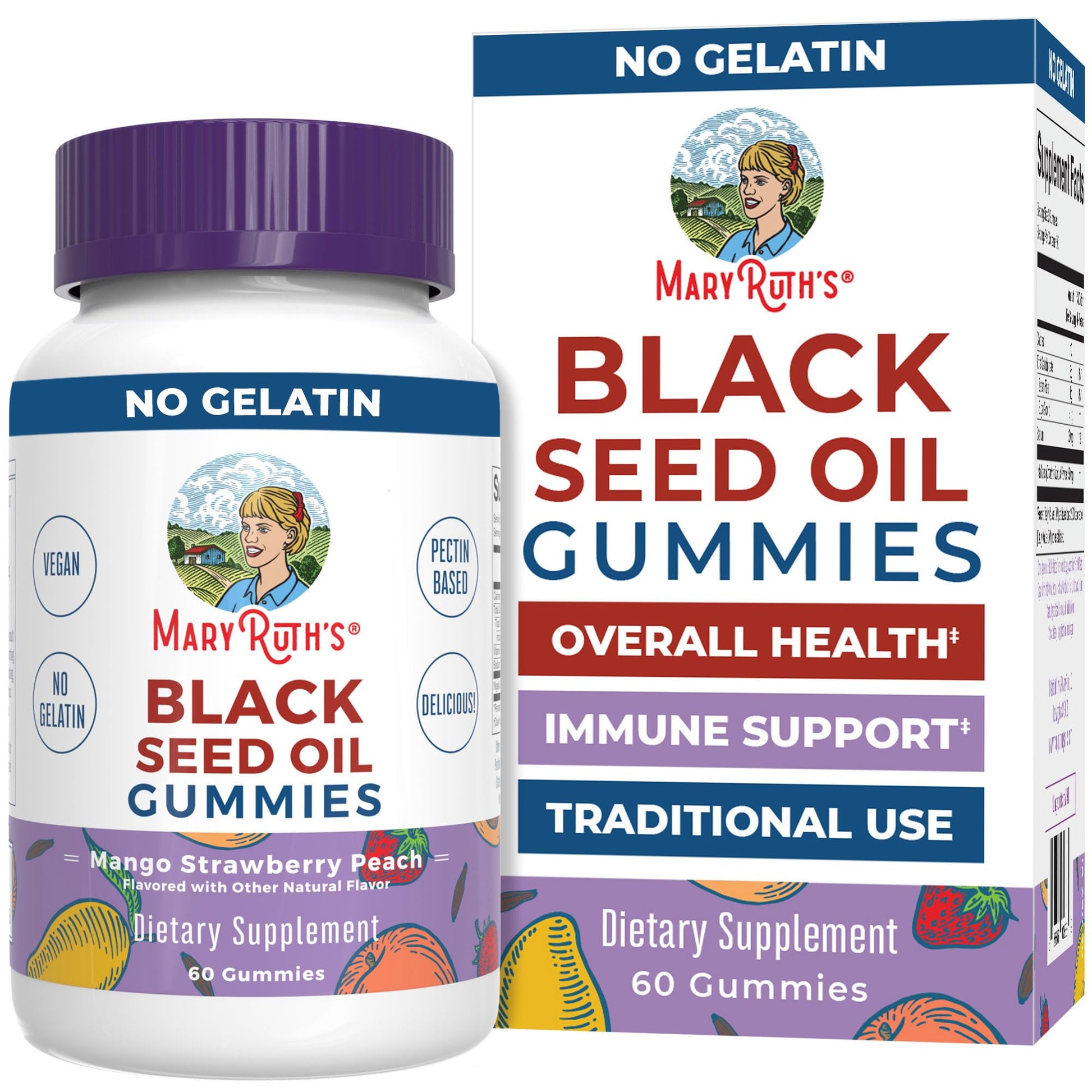 MaryRuth Organics Black Seed Oil Gummies | Black Cumin Seed Oil Supplement | Traditionally Used for Immune Support & Cardiovascular Health | Vegan | No Gelatin | Pectin Based | 60 Gummies MARYRUTH'SBuy Supplements Australia