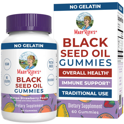 MaryRuth Organics Black Seed Oil Gummies | Black Cumin Seed Oil Supplement | Traditionally Used for Immune Support & Cardiovascular Health | Vegan | No Gelatin | Pectin Based | 60 Gummies MARYRUTH'SBuy Supplements Australia