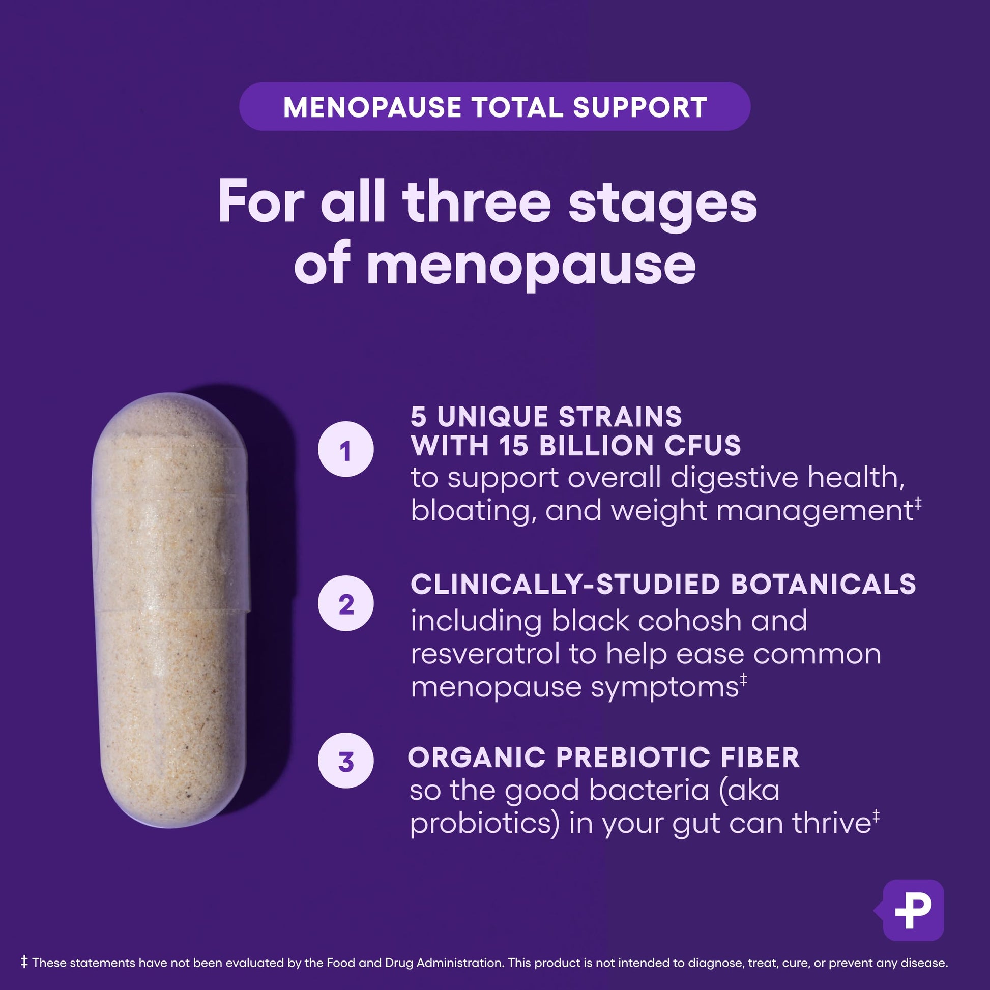 Physician's CHOICE Menopause Probiotic Supplement for Women - Supports Hormone Balance, Hot Flashes, Night Sweats, Weight Management, Bloating & Gut Health - with Black Cohosh, Resveratrol+ - 30ct Physician's CHOICEBuy Supplements Australia