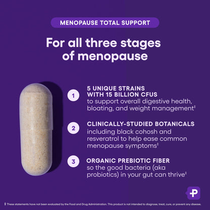 Physician's CHOICE Menopause Probiotic Supplement for Women - Supports Hormone Balance, Hot Flashes, Night Sweats, Weight Management, Bloating & Gut Health - with Black Cohosh, Resveratrol+ - 30ct Physician's CHOICEBuy Supplements Australia