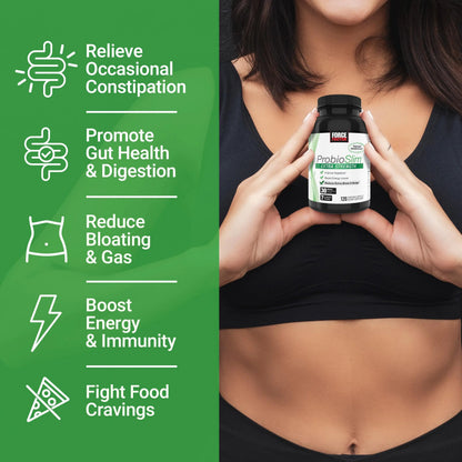 Force Factor ProbioSlim Extra Strength Probiotics for Women and Men with 30 Billion CFUs of Probiotics for Digestive Health, Bloating Relief, and Gut Health, with Prebiotic Fiber, 120 Capsules Force FactorBuy Supplements Australia