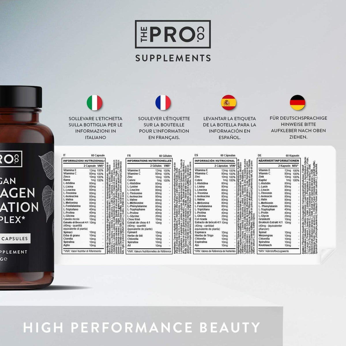 Premium Vegan Collagen Booster Supplement - Hair Skin & Nails Vitamins The Pro CoBuy Supplements Australia