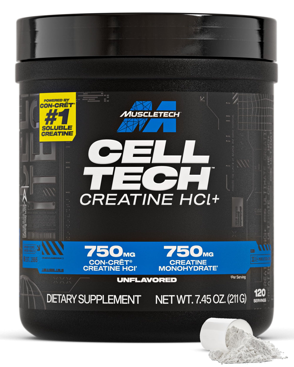 MuscleTech Cell-Tech Creactor Creatine HCl Powder | Post Workout Muscle Builder for Men & Women | Creatine Hydrochloride