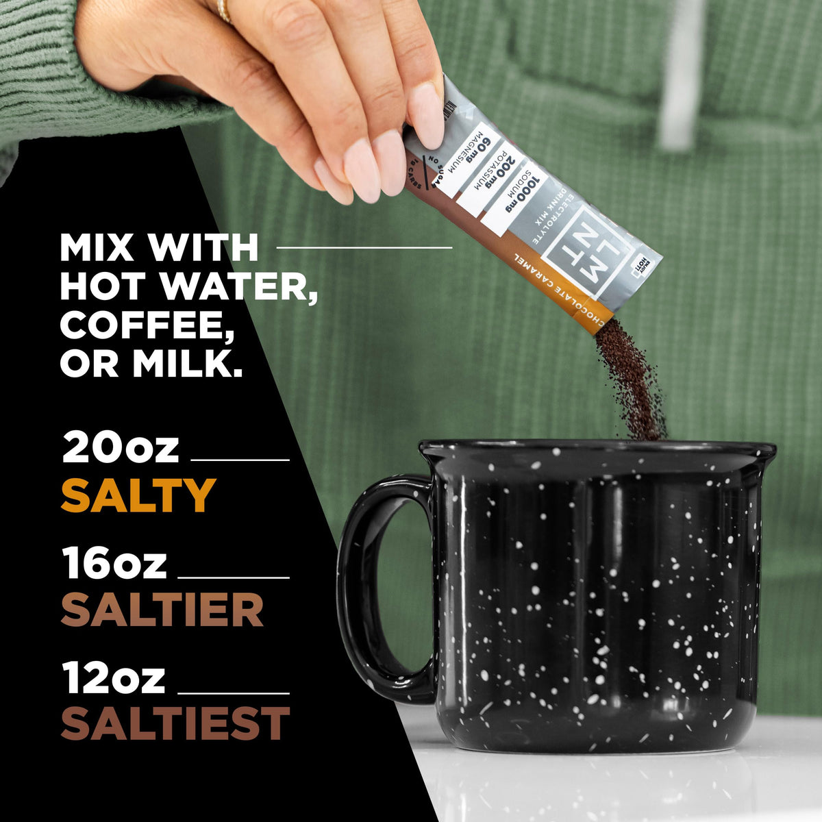 LMNT Zero Sugar Hot Chocolate or Coffee Mixer - Chocolate Caramel Salt | Drink Mix | 30-Count Drink LMNTBuy Supplements Australia