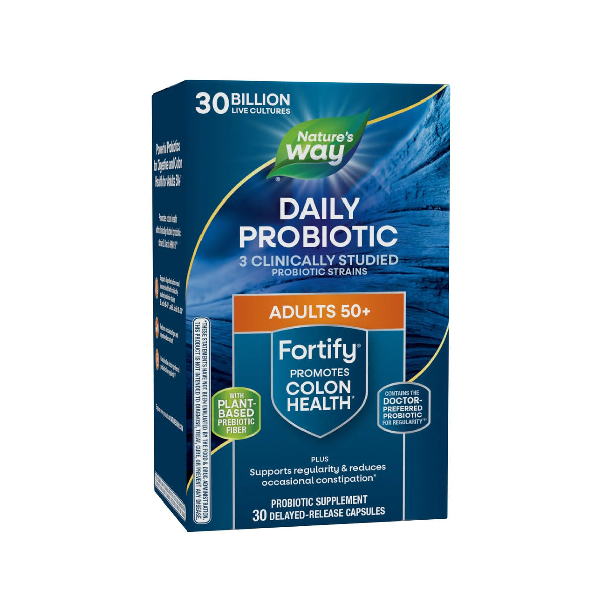 Nature's Way Fortify 50+ Daily Probiotic for Men & Women, 30 Billion Live Cultures, Colon, Digestive, and Immune Health Support* Supplement, 30 Capsules Nature's Way buy supplements Au
