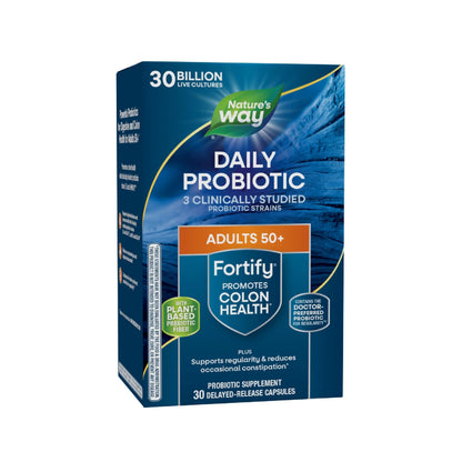 Nature's Way Fortify 50+ Daily Probiotic for Men & Women, 30 Billion Live Cultures, Colon, Digestive, and Immune Health Support* Supplement, 30 Capsules Nature's Way buy supplements Au