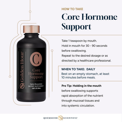 Quicksilver Scientific Core Hormone Support 3.88 fl oz (100ml) Quicksilver ScientificBuy Supplements Australia