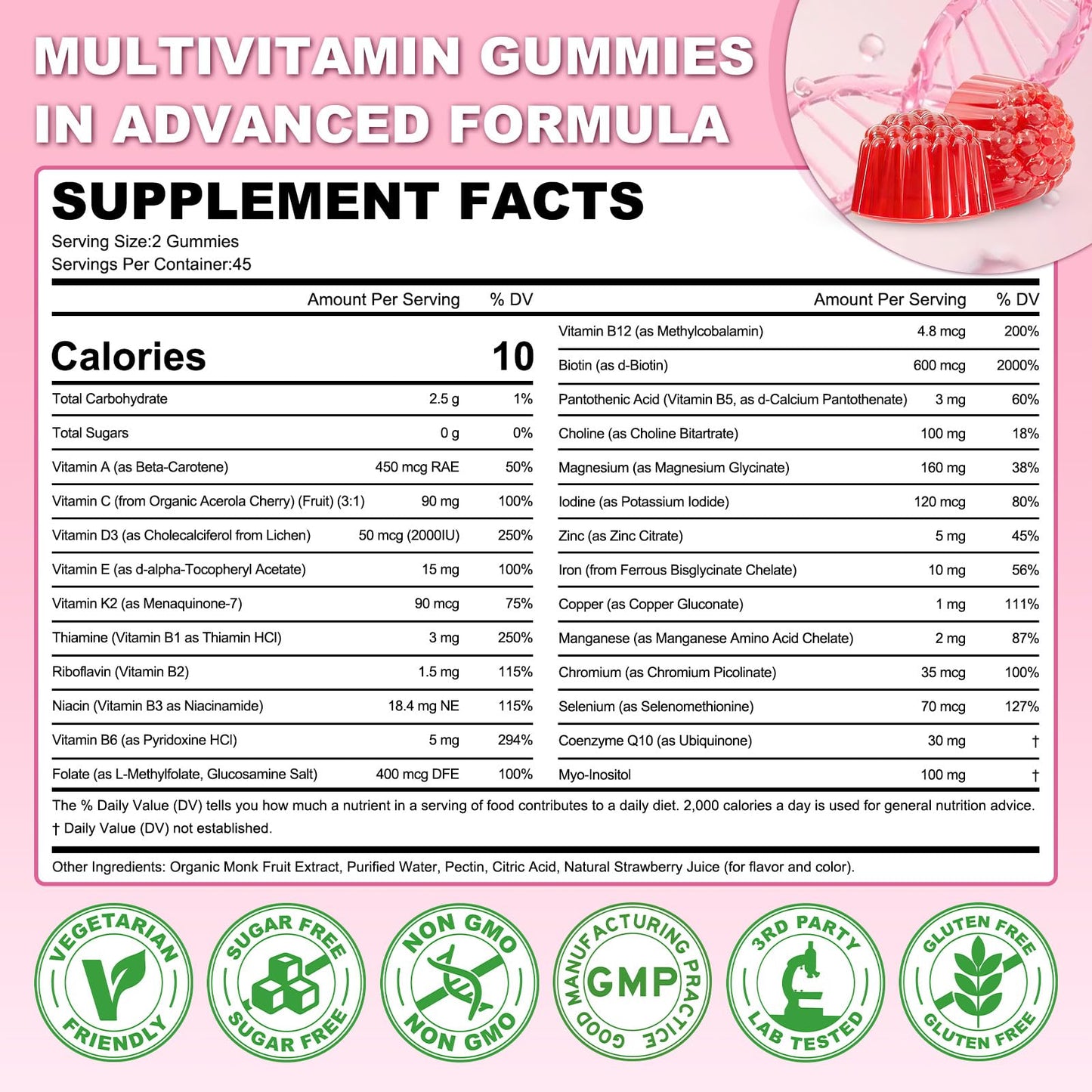 Sijigood 90 Count | Methylated Multivitamin Gummies for Women – Womens Multivitamin Gummies with B Complex, Minerals, CoQ10, Myo-Inositol for Energy, Hormone Balance & Immune Support Sugar Free SijigoodBuy Supplements Australia
