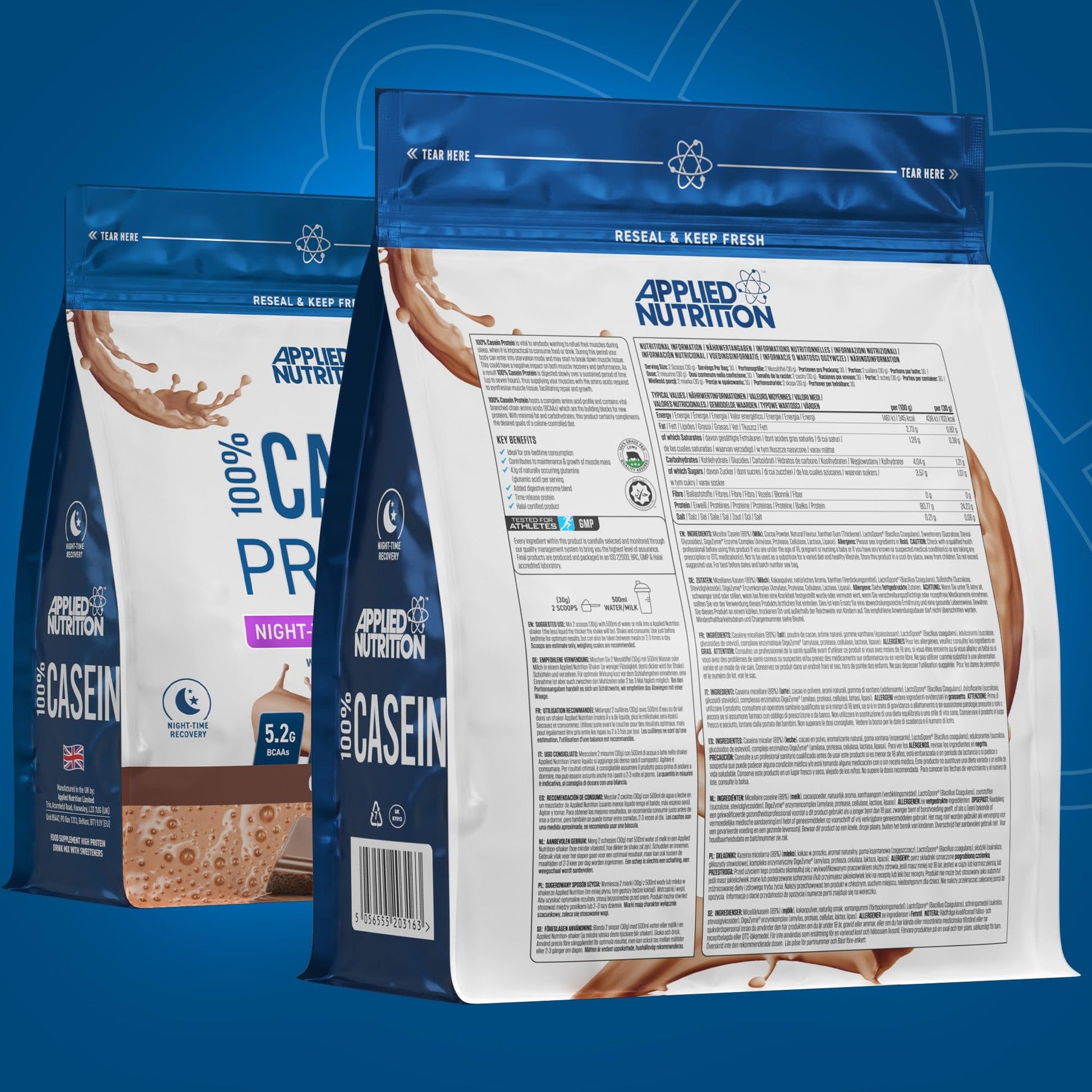 Applied Nutrition Casein Protein Powder - Micellar Casein Supplement, Slow Release Protein Applied NutritionBuy Supplements Australia