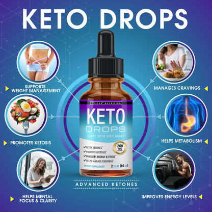 Keto Diet Drops Weight Loss Ketogenic Supplement - Premium Fat Burner Formula TopluxBuy Supplements Australia