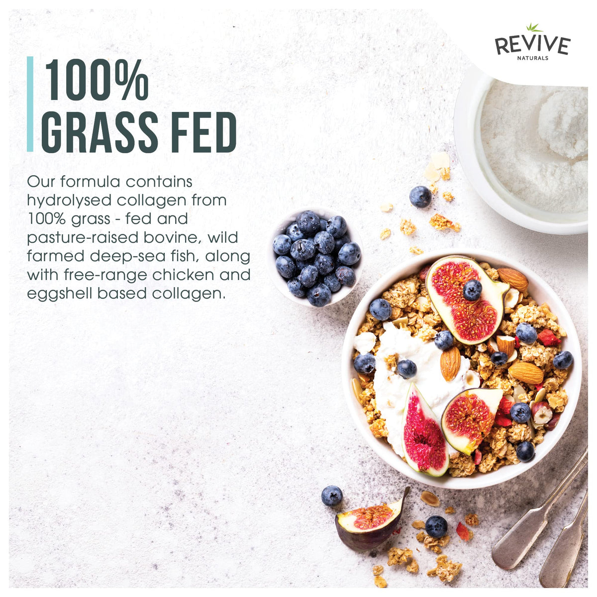 Vanilla Multi Collagen Protein Powder - 400g - Unsweetened - 5 Types of Collagen Peptides Revive NaturalsBuy Supplements Australia