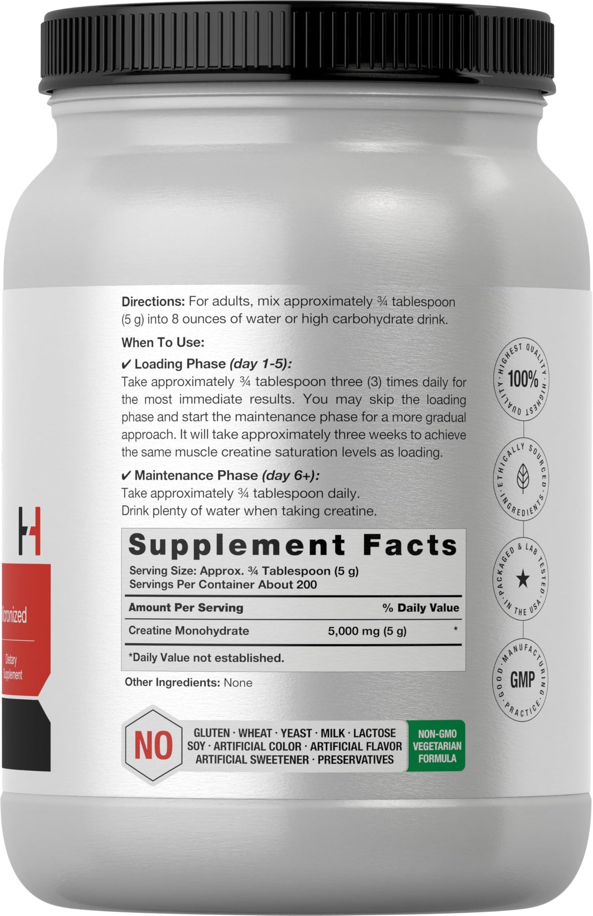 Horbäach Creatine Monohydrate Powder | 2.2lbs (35.2 oz) | Micronized and Unflavored | Vegetarian, Non-GMO, and Gluten Free Supplement HorbäachBuy Supplements Australia