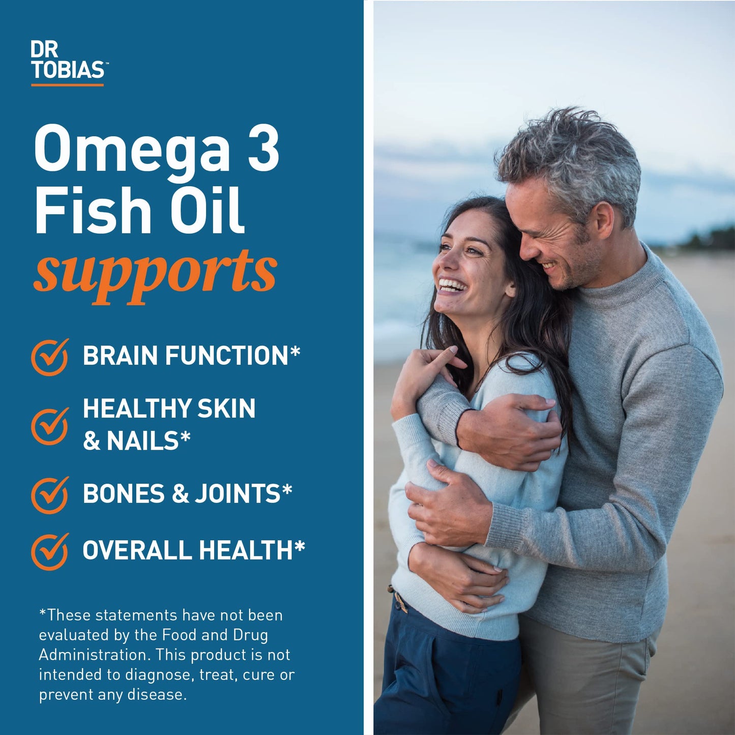 Dr. Tobias Omega 3 Fish Oil, 800 mg EPA 600 DHA Supplement for Heart, Brain & Immune Dr. TobiasBuy Supplements Australia
