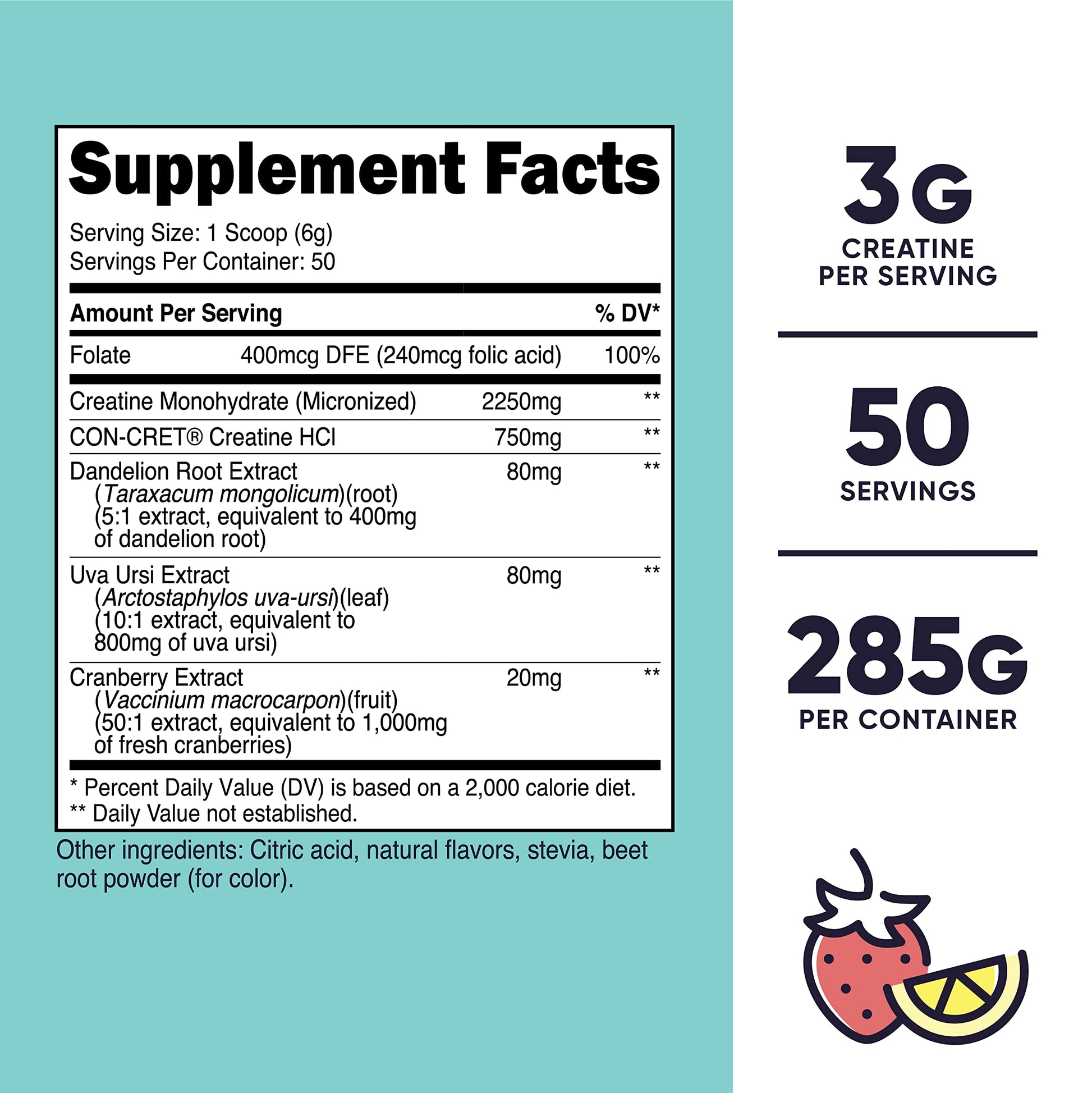Nutricost Creatine Monohydrate Powder for Women, Micronized, Strawberry Lemonade NutricostBuy Supplements Australia