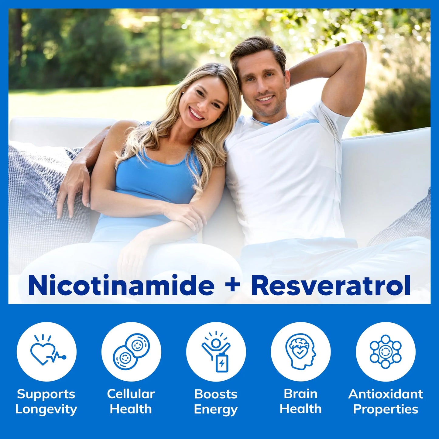 aSquared Nutrition Nicotinamide with Resveratrol - 120 Veggie Capsules - Vitamin B3 500mg (Niacinamide Flush Free) - Supplement Pills to Support NAD, Skin Cell Health & Energy aSquared NutritionBuy Supplements Australia