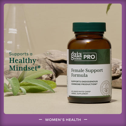GAIA HERBS PRO Female Support Formula - Supports Healthy PMS & Menopause Fluctuations with Alfalfa Leaf, Black Cohosh Root Extract, Dandelion Root & More* - Vegan - 60 Liquid Phyto-Caps (60 Servings) Gaia Herbs PROBuy Supplements Australia