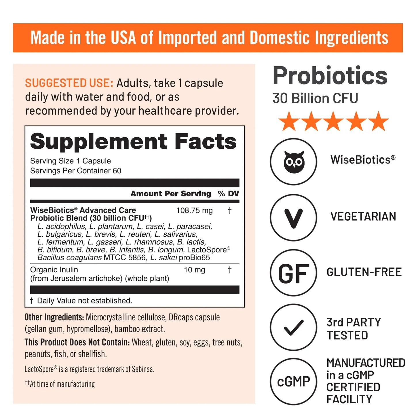 NatureWise Max Probiotics for Women & Men - 30 Billion CFU 18 Strains With Prebiotics - For Gut & Digestive Health - Delayed-Release Capsules, Gluten Free - 60 Capsules[2-Month Supply] NatureWise buy supplements Au