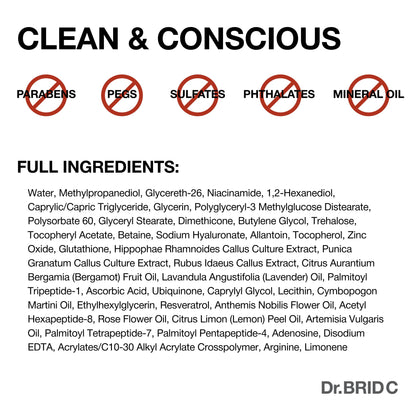 Dr.BRID C Dual Effect Face Mask - Firming & Hydrating Peptide Sheet Mask with Plant Stem Cells, 15-Minute Deep Moisture & Elasticity Boost for Dehydrated Skin, 5 Sheets X 0.95 fl.oz. Dr.BRID C buy supplements Au