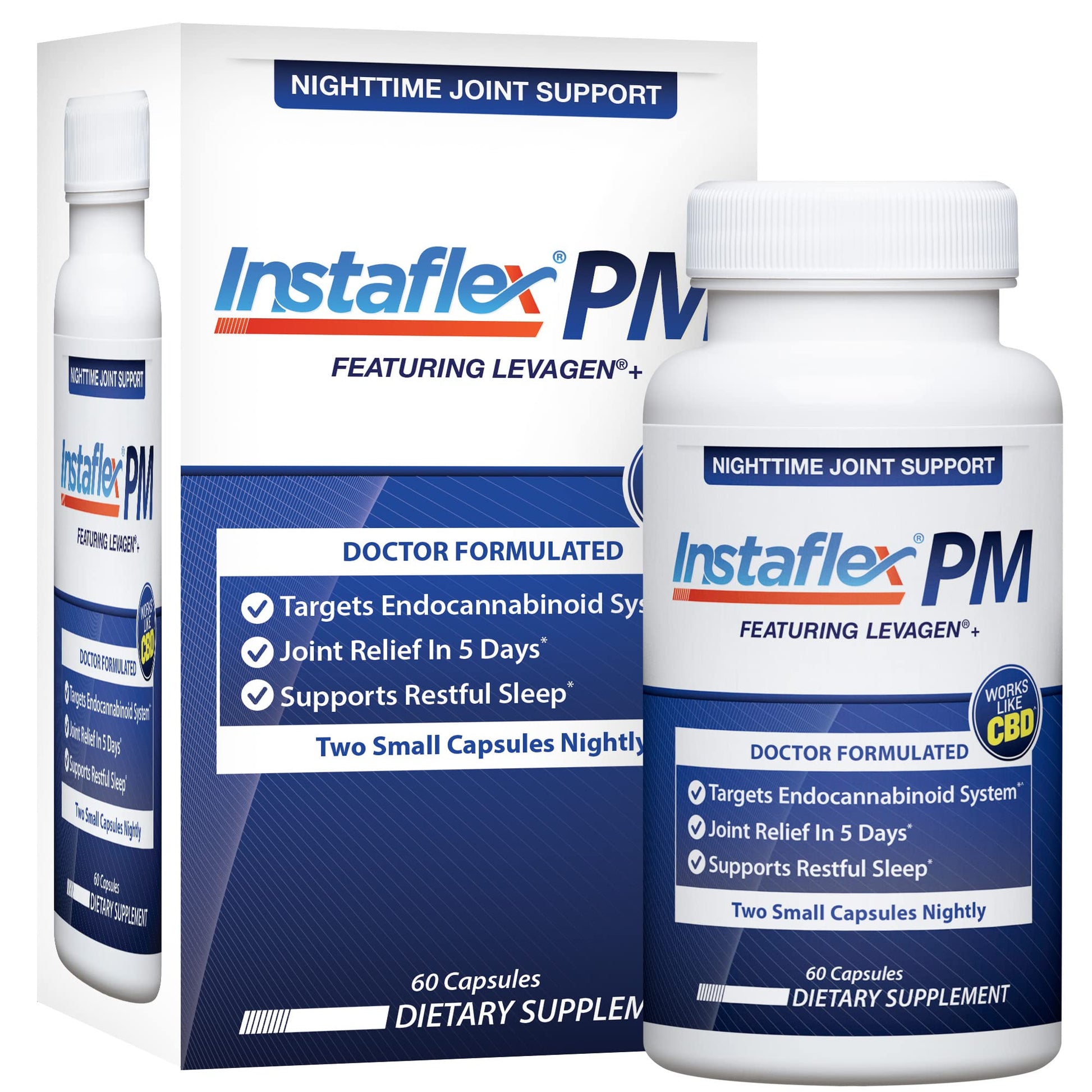 Instaflex PM Nighttime Joint Support with Levagen, Tamaflex, GABA, Ashwagandha, Passionflower Extract, Mobility, Sleep Support - 60 Capules InstaflexBuy Supplements Australia