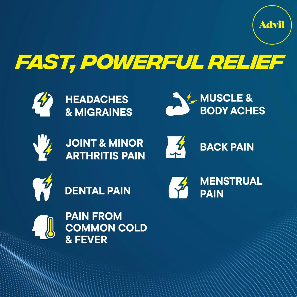 Advil Pain Reliever and Fever Reducer, Pain Relief Medicine with Ibuprofen 200mg for Headache, Backache, Menstrual Pain and Joint Pain Relief - 50x2 Coated Tablets AdvilBuy Supplements Australia