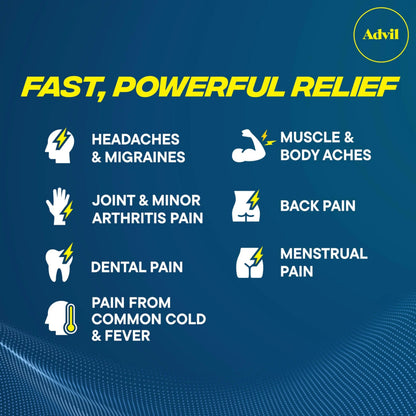 Advil Pain Reliever and Fever Reducer, Pain Relief Medicine with Ibuprofen 200mg for Headache, Backache, Menstrual Pain and Joint Pain Relief - 300+24 Coated Tablets AdvilBuy Supplements Australia