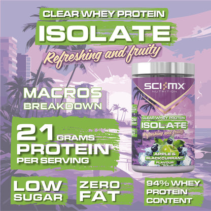 SCI-MX Clear Whey Isolate Protein - Apple and Blackcurrant Flavour - Lean Potein Formula for Muscle Growth SCI-MXBuy Supplements Australia
