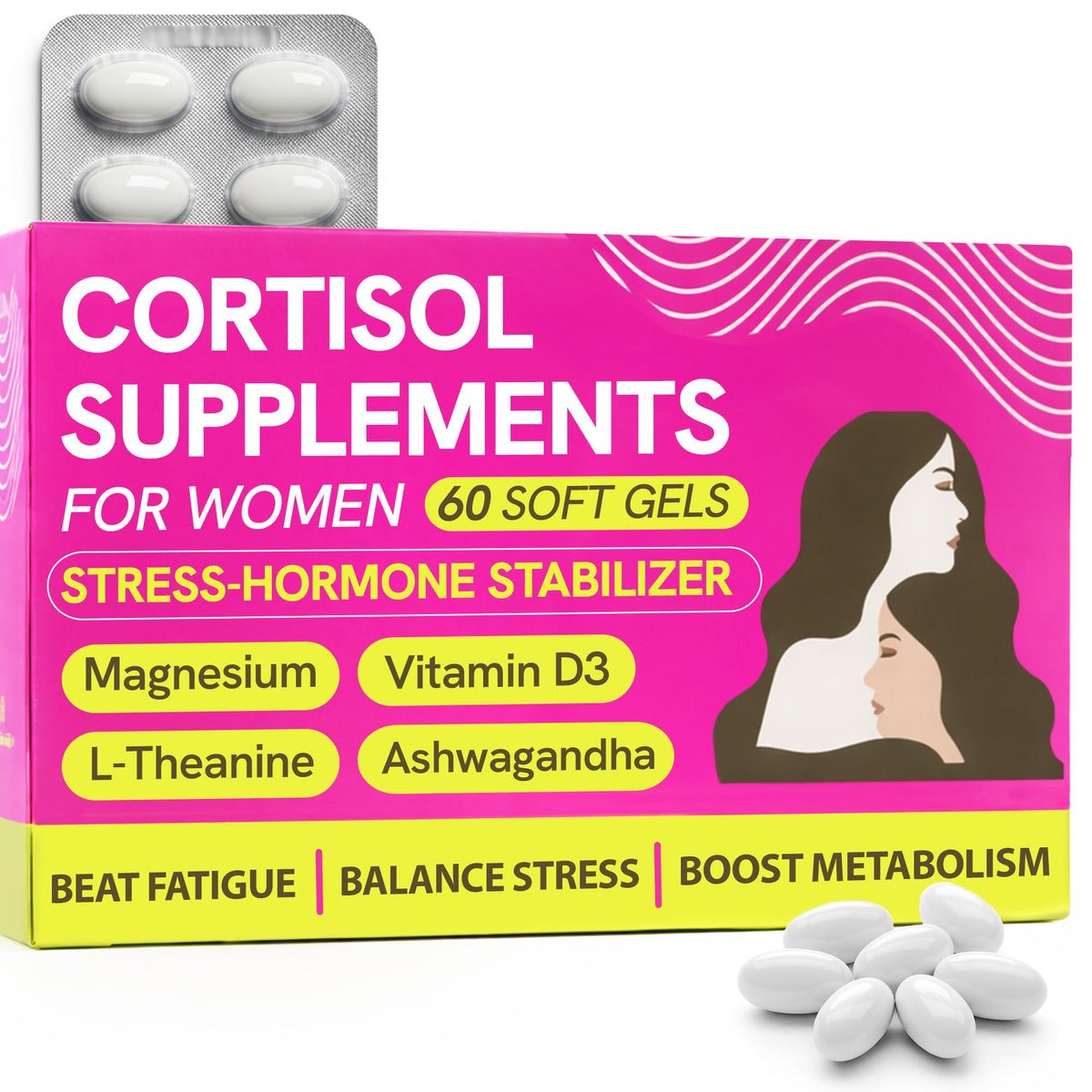Cortisol Supplements for Women with Ashwagandha, Rhodiola & L-Theanine | Cortisol Reducer Designed for High Stress, Fatigue & Mood Swings | Supports Hormone Balance & Steady Energy | 60 Capsules Terramed Just Think ComfortBuy Supplements Australia